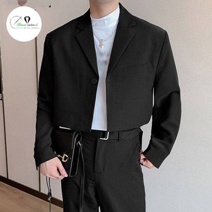 jas crop pria premium - blazer croped pria - jas cro top pria - blazer pria korea stayle -