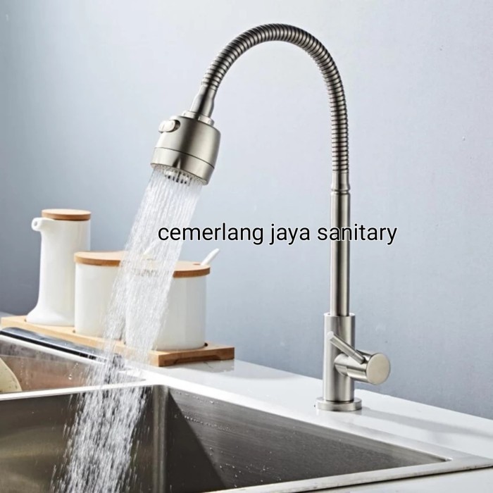 kran cuci piring fleksibel stainless BIO SUS 304/kran sink model toto