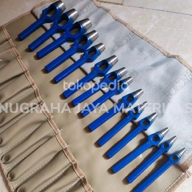 

Terlaris Alat Plong Gasket Manual 14 Pcs Hollow Punch Set Made In GERMANY SALE