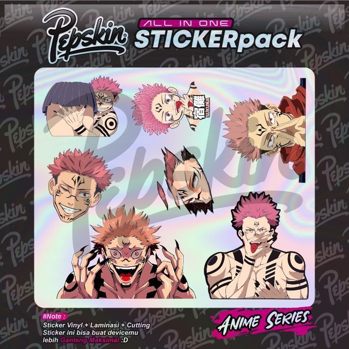 

Premium Cut - Pack Hologram Jjk Sukuna Garskin Stiker / Case Custom Terlaris 2PCS/ Fullbody