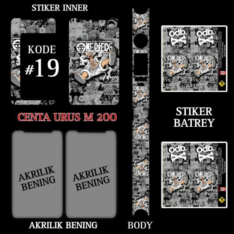 

Premium Cut - Stiker Vnil M200 Bonus Akrilik Bening Kode 19 Garskin Stiker / Case Custom Terlaris 2PCS/ Fullbody