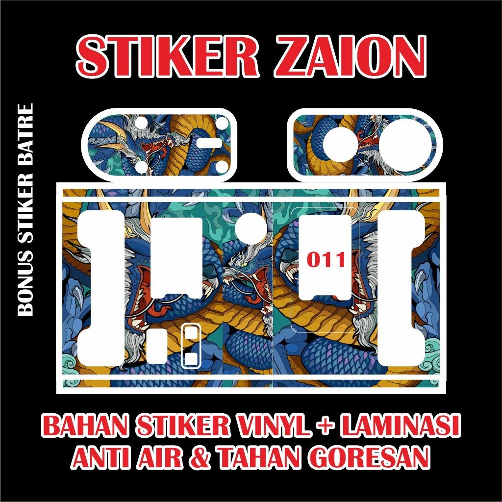 

Premium Cut - Stiker Zaion Bahan Laminasi 011 Garskin Stiker / Case Custom Terlaris 2PCS/ Fullbody