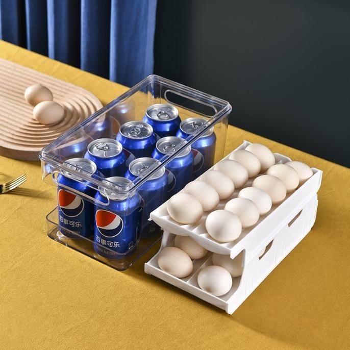 Rak Telur Susun Laci Kotak Telur Tingkat Isi 24 Telur Premium Egg Box DS10