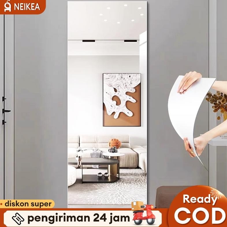 Cermin Full Body Cermin Acrylic Plastic Stiker Tempel Cermin Kamar Mandi Cermin Dinding Kaca Full Bo