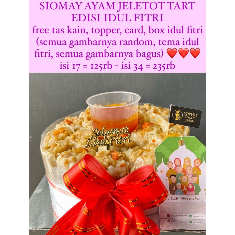 

PROMO !!! SALE TERLARIS SIOMAY JELETOT TART HAMPERS IDUL FITRI / PAKET LEBARAN READY