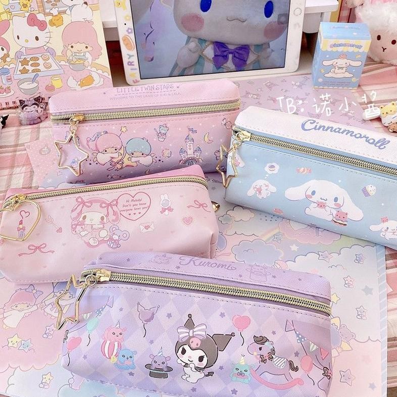 

VIRAL tempat pensil terbaru 2 sisi / kotak pensil sanrio terbaru /pencil case cinnamoroll kueomi melody 2 sekat asd-86