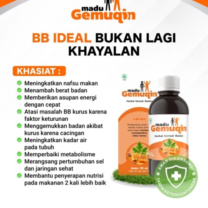 

ORIGINAL Madu Gemuk Badan Gemuqin Original PREMIUM