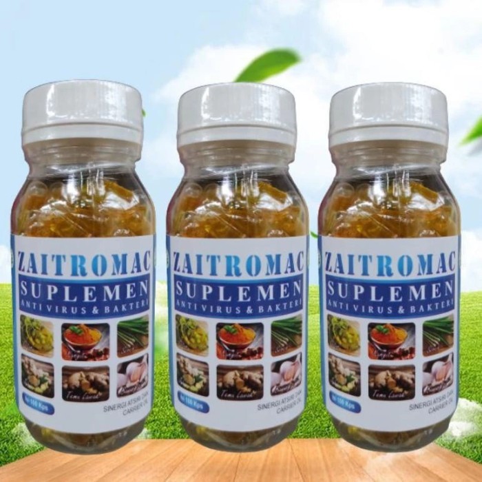 

ORIGINAL Suplemen Anti Virus Dan Bakteri Zaitromac 100 Kapsul PREMIUM