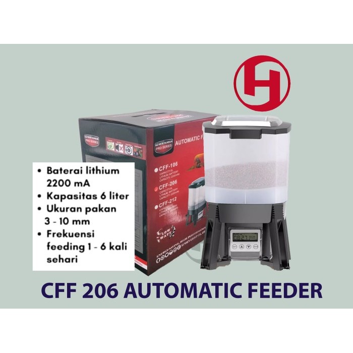 TERBARU SUNSUN CFF 206 PEMBERI MAKAN IKAN OTOMATIS AUTOMATIC FEEDER ORIGINAL