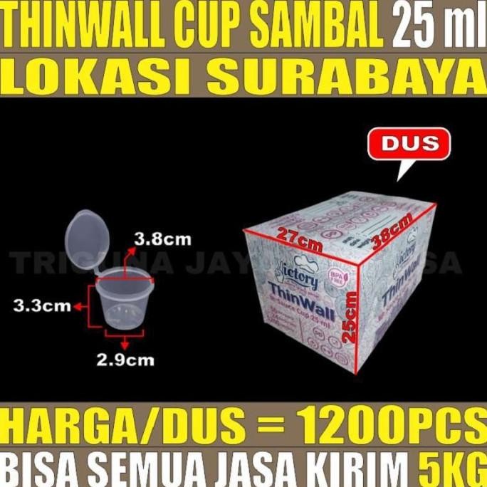 

thinwall cup 25ml tempat sambal saus kecap dus semuajasakirim surabaya termurah