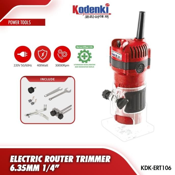 Alat Mesin Router Profil Kayu Electric 1/4 Inch Serut Ukir Parut Hand Wood Trimmer Meratakan Kusen D