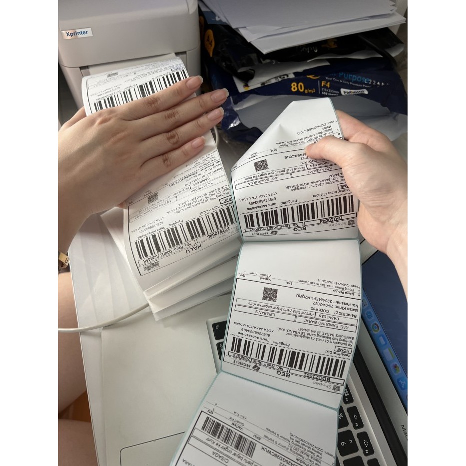 PRINTER THERMAL LABEL BARCODE RESI TANPA TINTA USB/BLUETOOTH/WIFI