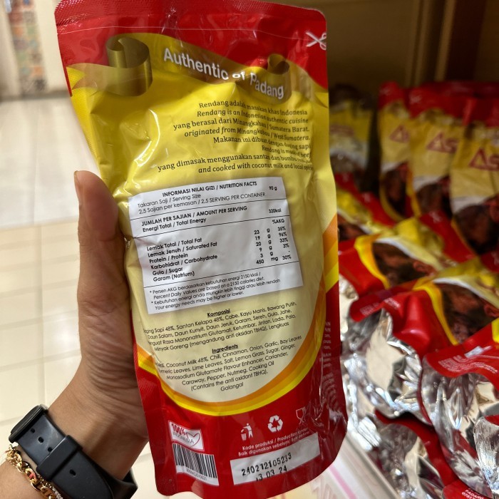 

Rendang Daging Asese 1/2Kg