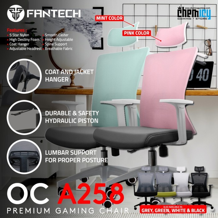 Fantech Oc A258 / Oc-A258 Premium Gaming Chair / Kursi Gaming
