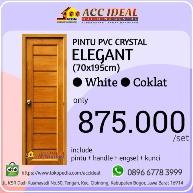 Pintu Kamar Mandi Pvc Crystal Elegant Vjstore12