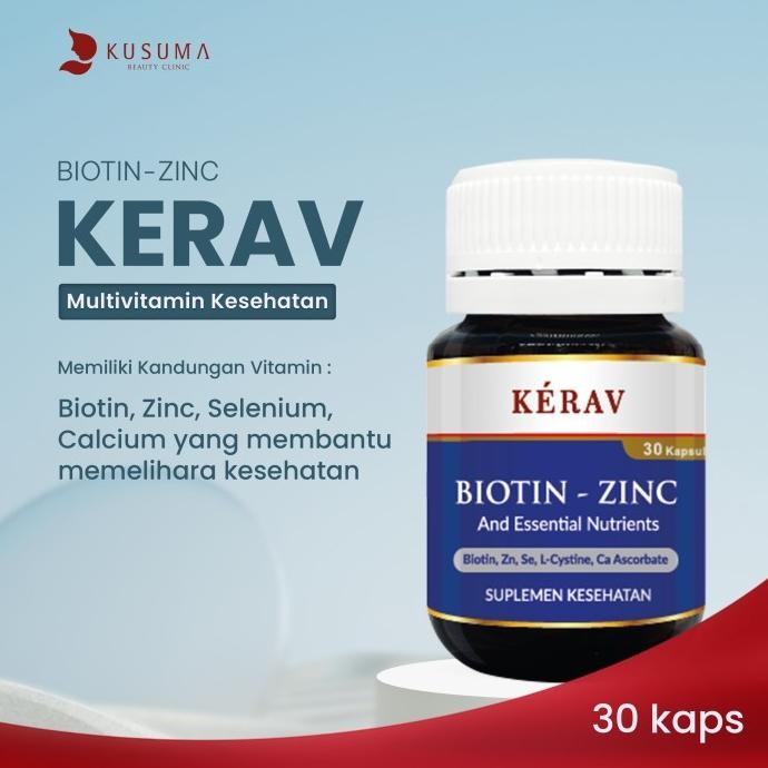 Kusuma Beauty Kerav Biotin Zinc - Suplemen Vitamin Rambut GTM