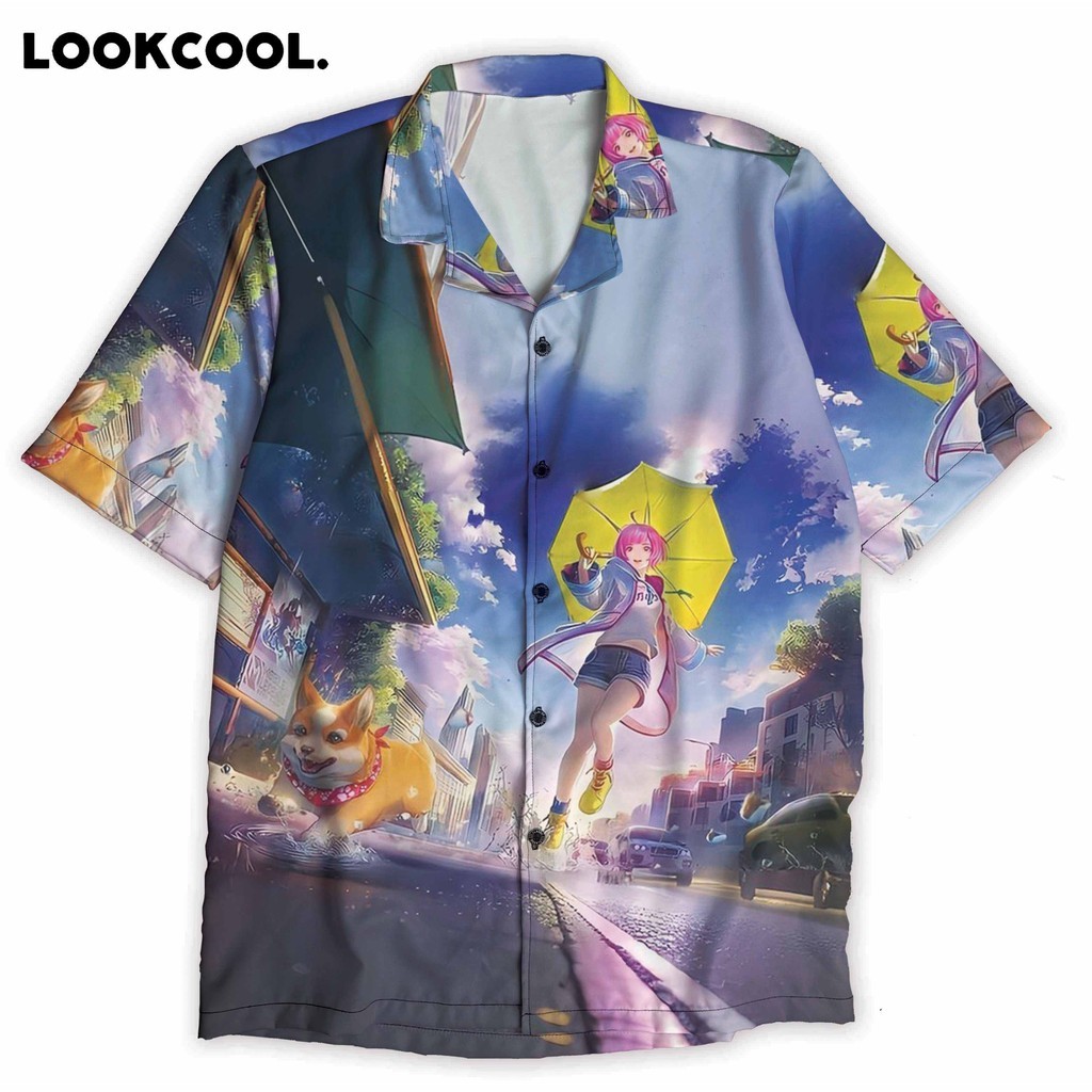 Kemeja KAGURA RAINY WALK STARLIGHT MOBILE LEGENDS Style Fashion Print | P196