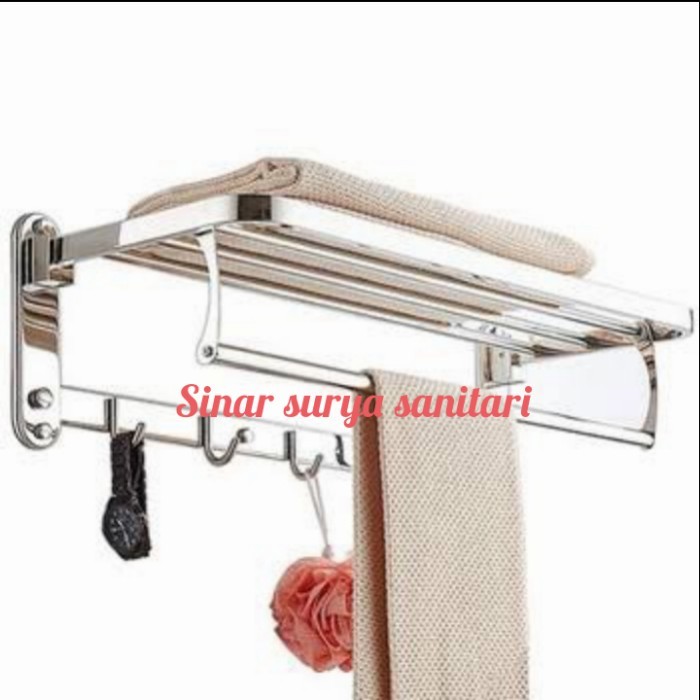 Rak handuk lipat stainless 304 / gantungan handuk stainless 304