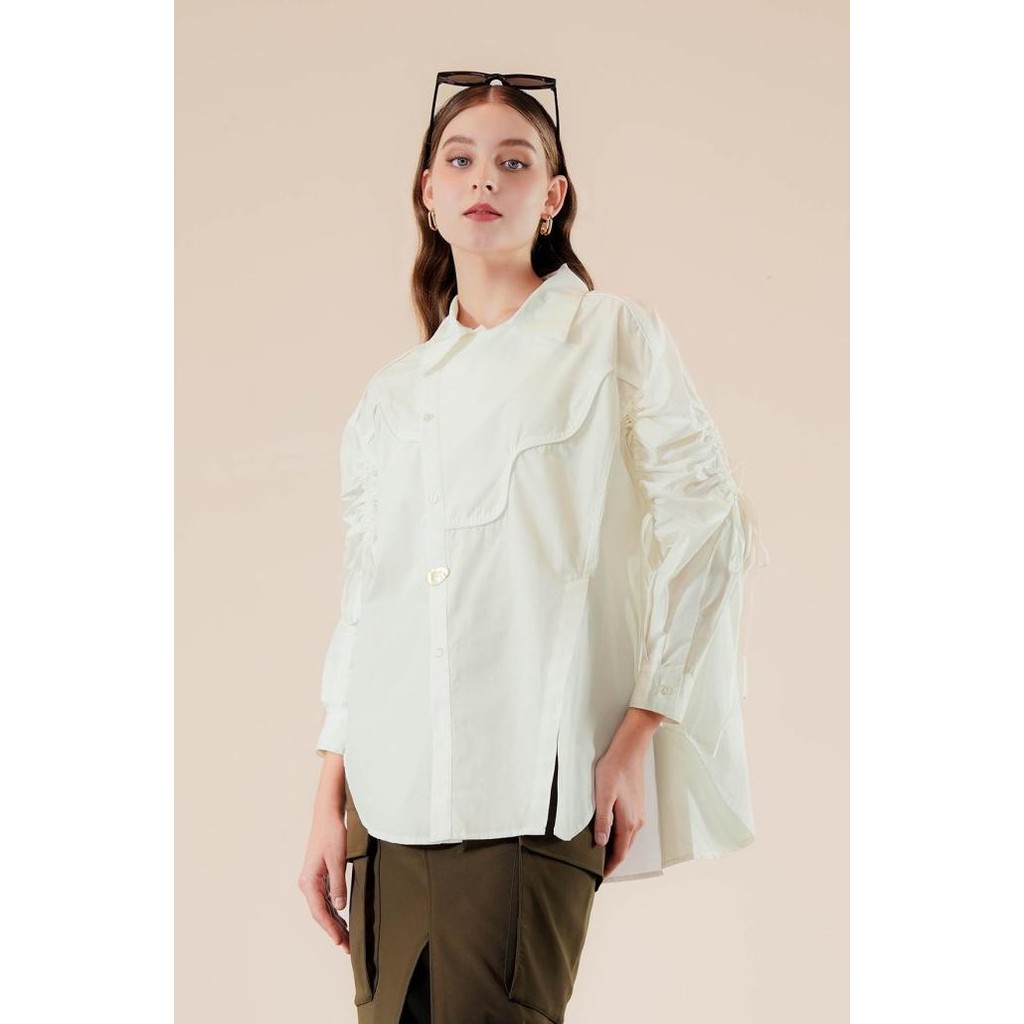 Benang Jarum - Casey Statement Shirt - White