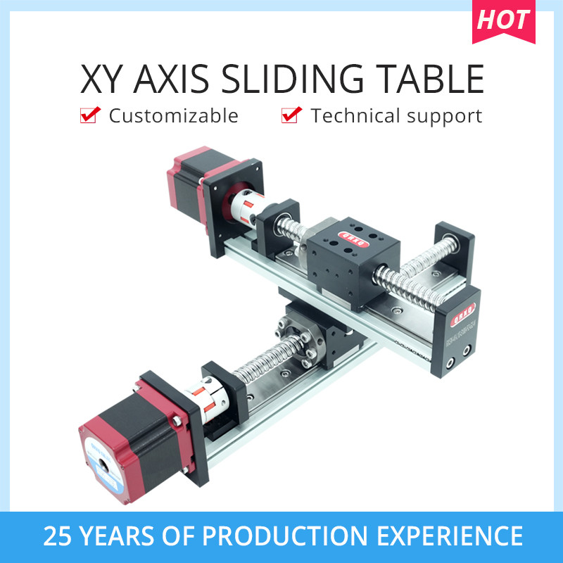 HWG Ball Screw Slide Linear Module Cnc Xy Linear Motion Axis Slide Table Stage Ball Screw Stepper Mo