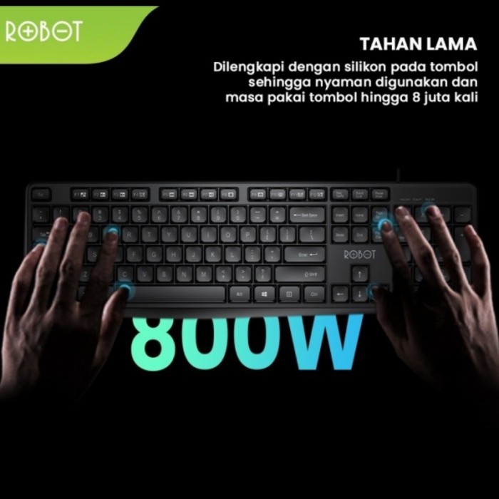 Robot KM3100 Keyboard Mouse Wireless Set - Robot Mouse + Keyboard Set