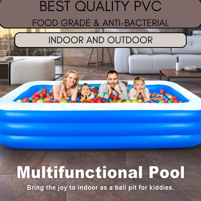 KOLAM RENANG KARET ANAK/DEWASA JUMBO KOLAM POMPA TIUP INFLATABLE POOL GM