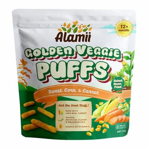 

ALAMII GOLDEN VEGGIE PUFFS 25 GR NEW - RAJA SUSU