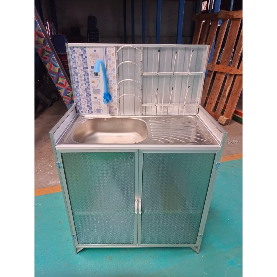 rak wastafel cuci piring aluminium ekonomi 75 atas rak piring murah