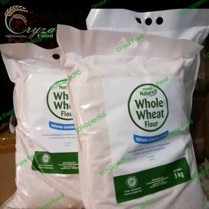 

BARANG TERLARIS Tepung gandum utuh Whole Wheat Flour Bogasari NATURICH 5kg.