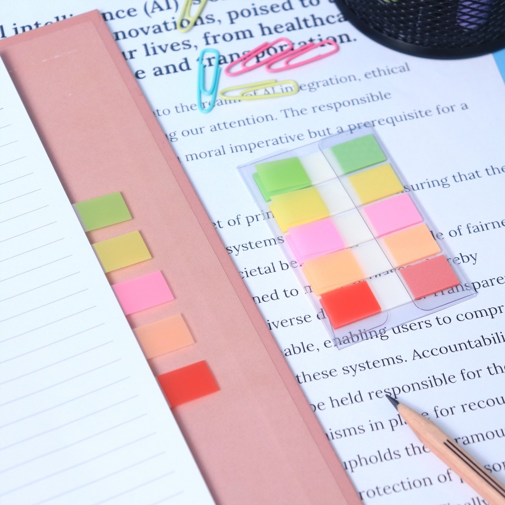 

[Pelangi Stationery] BANTEX Penanda Halaman 45x12mm 100 Lembar 5 Warna x 20 Lembar BH9032