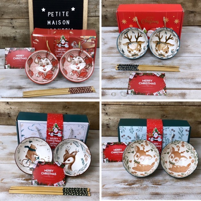 

Hampers Natal Japanese Bowl Set Isi 2 Mangkok Keramik Hadiah Souvenir