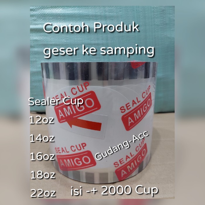 SEAL CUP PUTIH PLASTIK LID CUP TULIS NAMA 2000 CUP / SEALER PRINTING