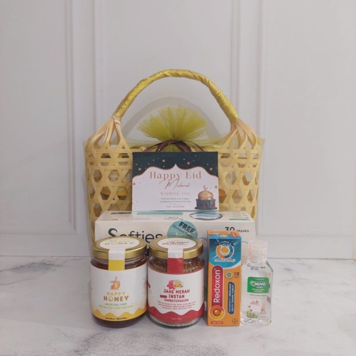

Healthy Hampers - Bamboo Bag / Hampers Kesehatan / Parsel Madu, Kurma,