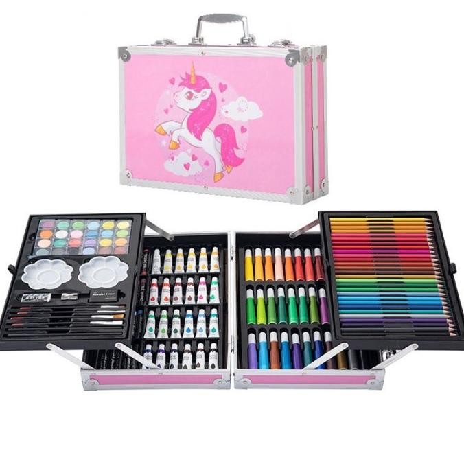 

CRAYON SET 145 PCS MODEL KOPER JINJING | SET LUKIS ANAK 145 PCS IMPORT