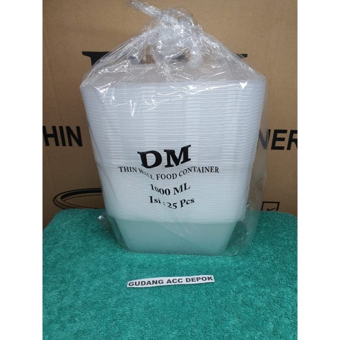 THINWALL 1000 ML FOOD CONTAINER BOX TEMPAT KOTAK MAKAN PLASTIK 1000ML