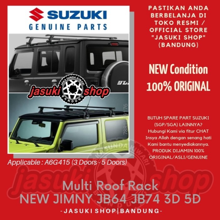 NEW Multi Roof Rack Cross Bar Suzuki New Jimny JB74 Asli Ori Original SGP