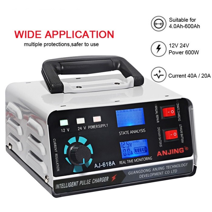 CHARGER AKI AJ-618A 12V 40 AMPERE - 24V 20 AMPERE MOBIL MOTOR