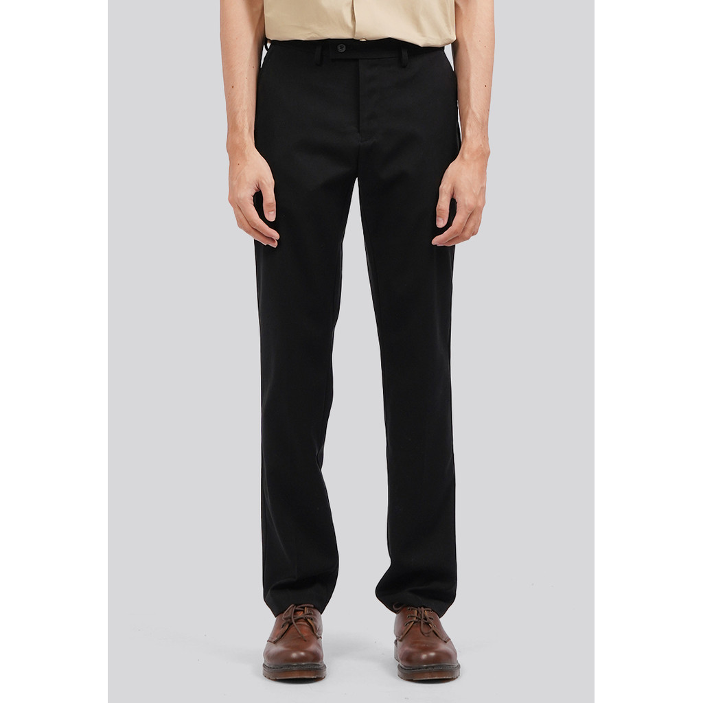 Executive Slim Fit Basic Long Pants Jet Black