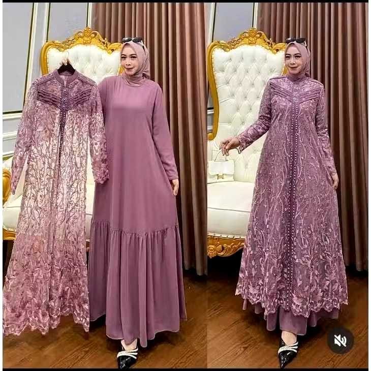 Gamis Wanita Gaun Lebaran Hari Raya Gamsis Idul Fitri 2025 Gamsel Baju Muslim Remaja Perempuan Maxyd
