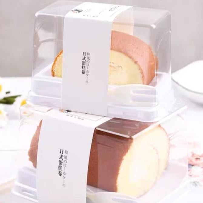 Buruan serbu] Box Cake Case Plastic Jumbo Slice / Wadah Box Kue Plastik Besar