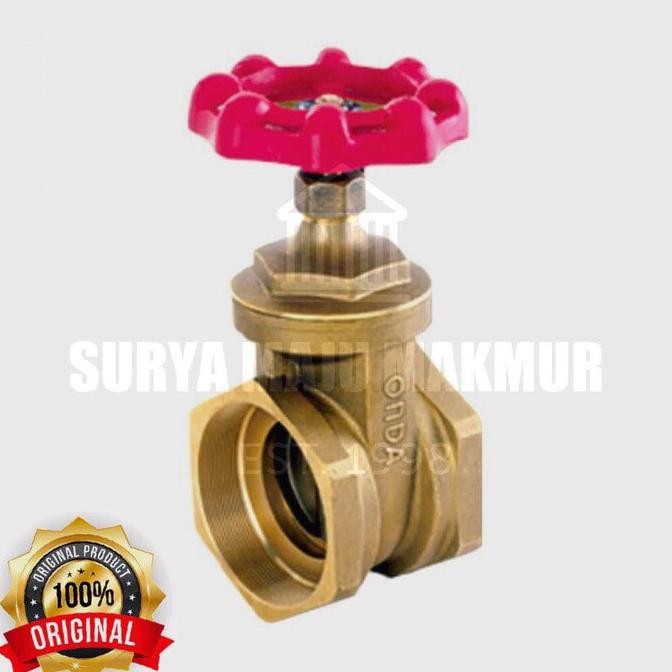 +++++] Gate valve Gatevalve Stop Kran ONDA 2 1/2" dim inch in kuningan 2.5