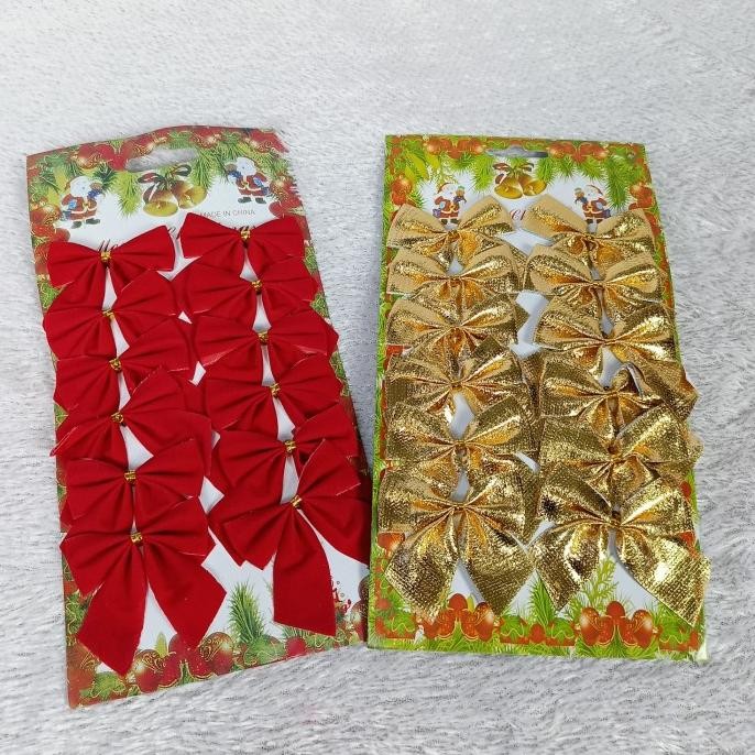 

~^~^~^] Pita Rangkai Hiasan Natal Metalik 12pcs