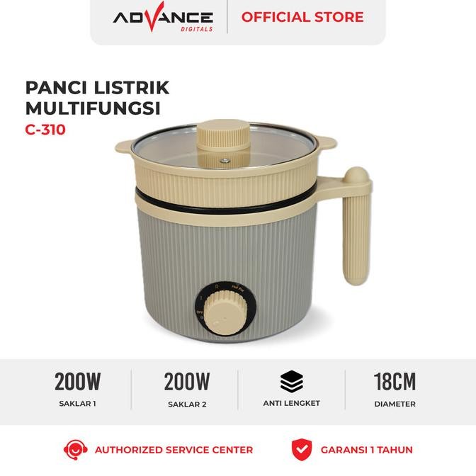 Advance C-310 Panci Listrik Elektrik Multifungsi Warmer Steamer Cooker