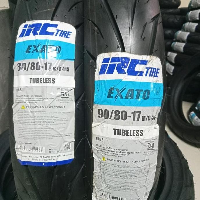Ban Motor Bebek Donat Irc Exato 80/80 Ring17 Exato 90/80 Ring17 Tubeless