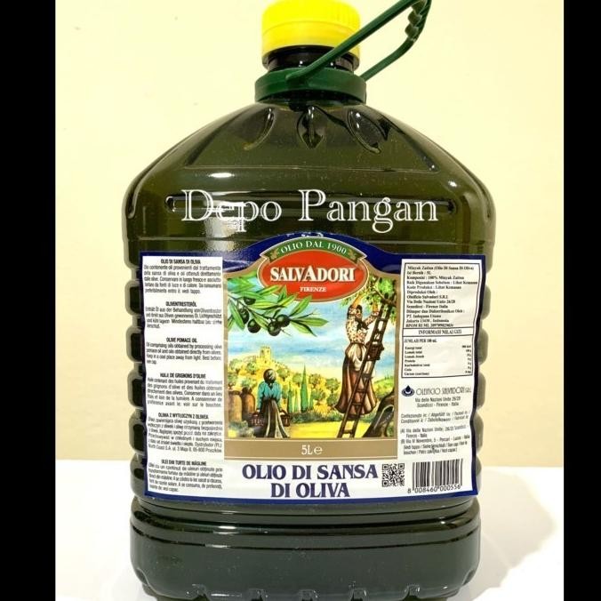 

SALVADORI POMACE OLIVE OIL 5L MINYAK ZAITUN MASAK IMPORT ITALY