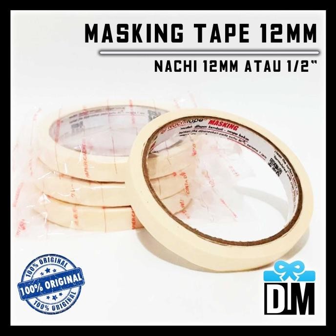 

~@~@~@~@] MASKING TAPE 12mm Solasi Lakban Selotip Label Sticker Roll Kertas
