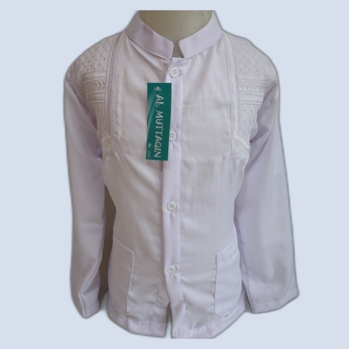 BAJU KOKO JASKO JAS KOKO ANAK PUTIH HITAM BORDIR LENGAN PANJANG MURAH