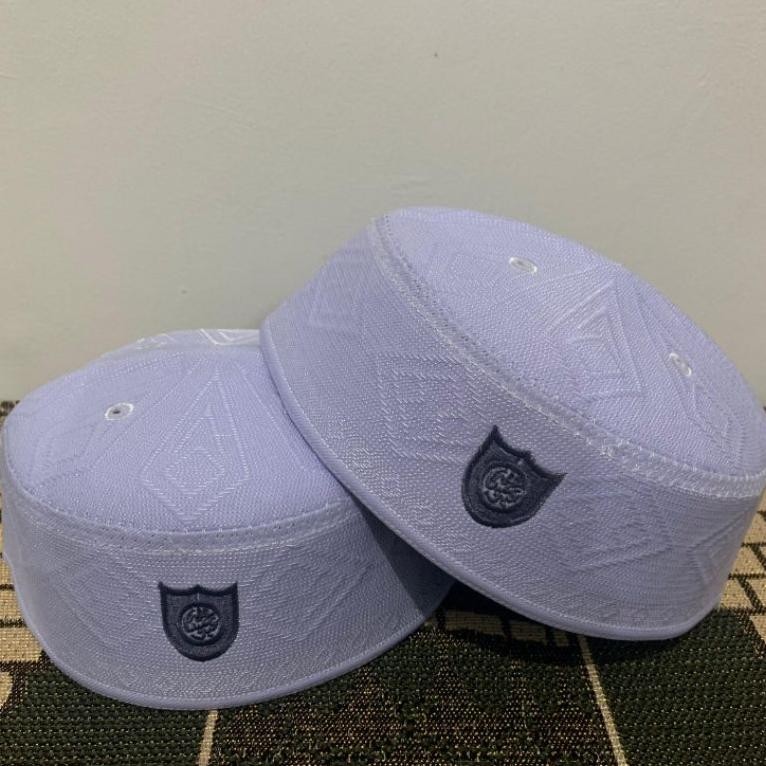 Ready Peci Malaysia Putih Polos Motif Wajik Stok Terbatas