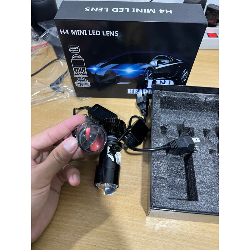 Lampu LED Y7 Projie H4 Mini Projector Lens Lensa Mobil Motor - Y7 -H4