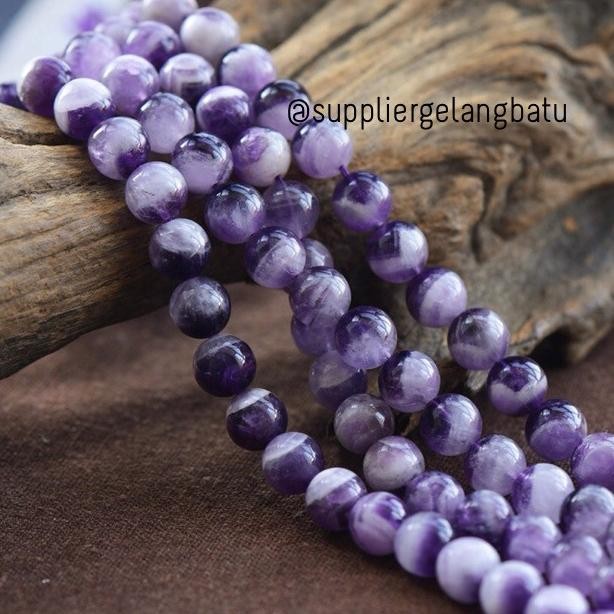 Bahan Batu Kecubung Susu Amethyst Kalimantan Martapura Akik Asli